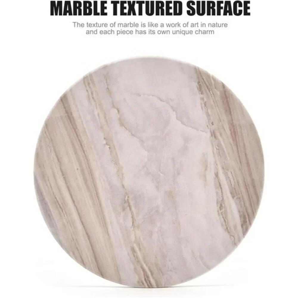 Marble Ceramic Drink Coasters Set of 6 with Holder Absorbent Coffee Table Decor
